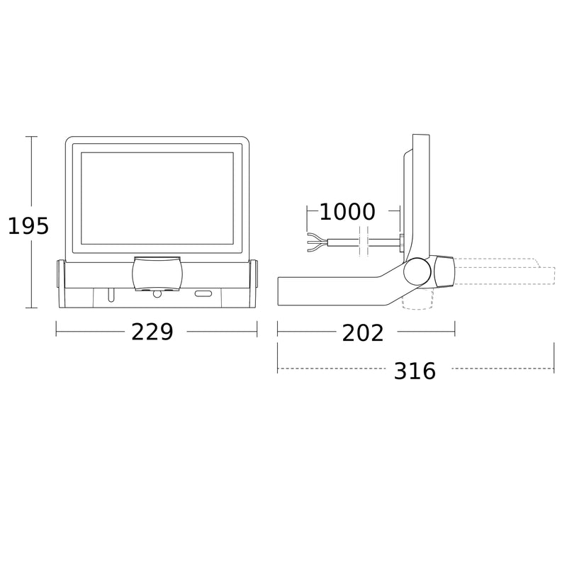 Steinel - Downlight/Strahler/Flutlicht Sensor-LED-Strahler XLED ONE S 3000K WS 3000 K