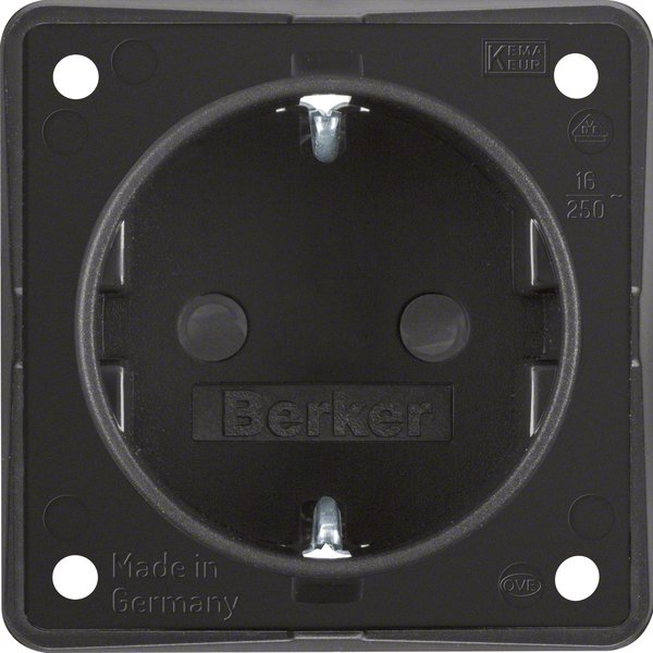 Berker - Steckdose SCHUKO-Steckdose sw/matt 947792503 Erh.Berührungsschutz