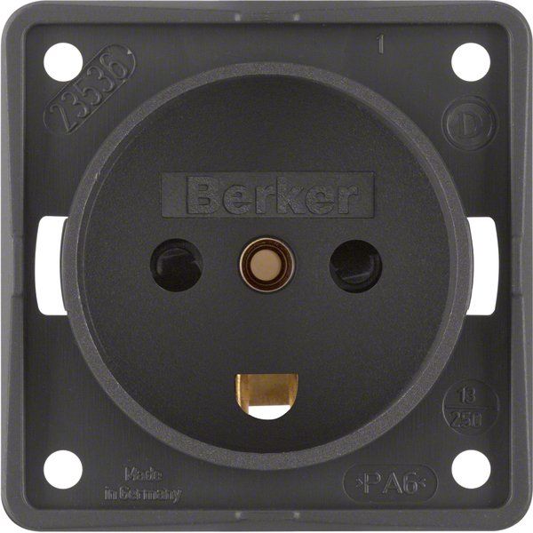 Berker - Steckdose anth 962722505 mit Schutzkontakt