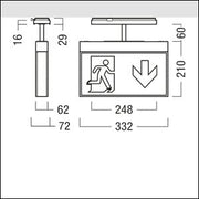 Zumtobel Group - Sicherheitsleuchte LED-Rettungszeichenleuchte CROSSIGN 1 #42936410