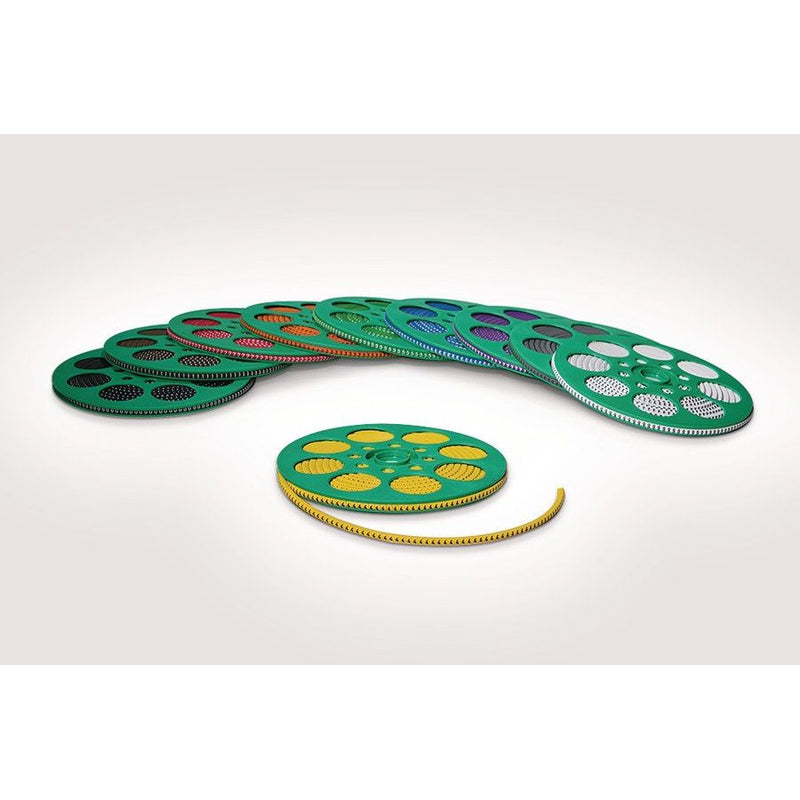 HellermannTyton - Kabelmarkierungssystem Kennzeichnungstülle HG2-5-4-PVC-YE-M4 (4) ge, auf Rolle − 1000 Stück