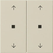 Gira - Abdeckung/Bedienelement für Installationsschalterprogramme Wippe 2-fach 538601 Cremeweiß