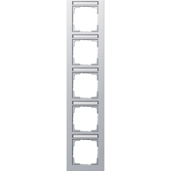 Gira - Abdeckrahmen 5f. alu 111525 senkrecht,bruchsi