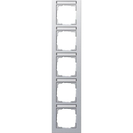 Gira - Abdeckrahmen 5f. alu 111525 senkrecht,bruchsi