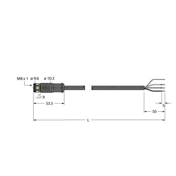 Turck - Konfektioniertes Sensor-Aktor-Kabel Aktuator- u. Sensorleitung PKGS3M-5/TXL PUR