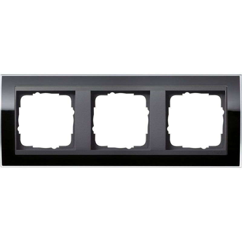 Gira - Abdeckrahmen 3fach 0213738 klar schwarz