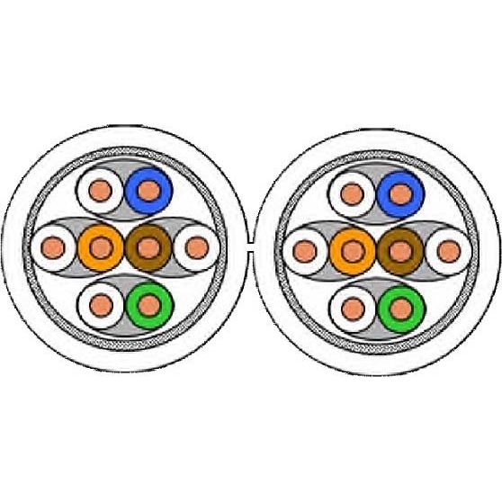 Draka Comteq (DNT) - Daten- und Kommunikationskabel UChome SS26 Kat.7 weiß dup 60060699-Dca Tr250 8P S/FTP AWG26 − 250 Meter