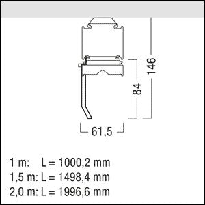 Zumtobel Group - Lichtleiste LED - Lichtbandleuchte TECTON C #42183303 5200 - 840L1000WWLDEWH