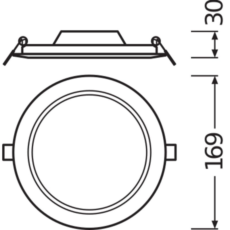 Ledvance - Downlight/Strahler/Flutlicht LED Downlight DLSLIMDN15512W/3000K 3000K IP20