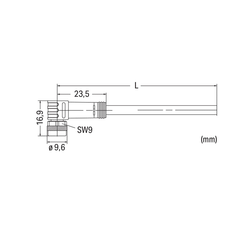 WAGO - Konfektioniertes Sensor-Aktor-Kabel Sensor-/Aktor-Kabel 756-5102/030-050 3pol.,M8, 5m − 1 Stück