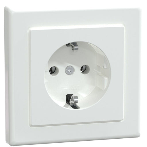 Merten - Steckdose SCHUKO-Steckdose aws/gl MEG2401-1425 volle Abdeckplatte