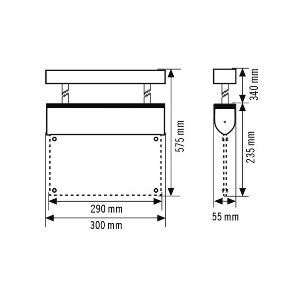 ESYLUX - Sicherheitsleuchte LED-Rettungszeichenleuchte SLCEL LED#EN10031595 3h, 25m