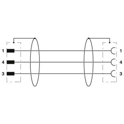 Phoenix Contact - Konfektioniertes Sensor-Aktor-Kabel Sensor-/Aktor-Kabel SAC-3P-MS/0,#1406023 − 50 Stück