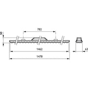 Philips Lighting - Geräteträger für Lichtbandsystem LED-Geräteträger 4MX850 491 #62723999 840