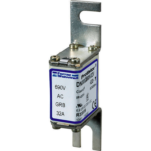 Mersen - Messersicherung Sicherungseinsatz NH gR DN000GB69V50V Gr.000 50A DIN80 KM − 3 Stück