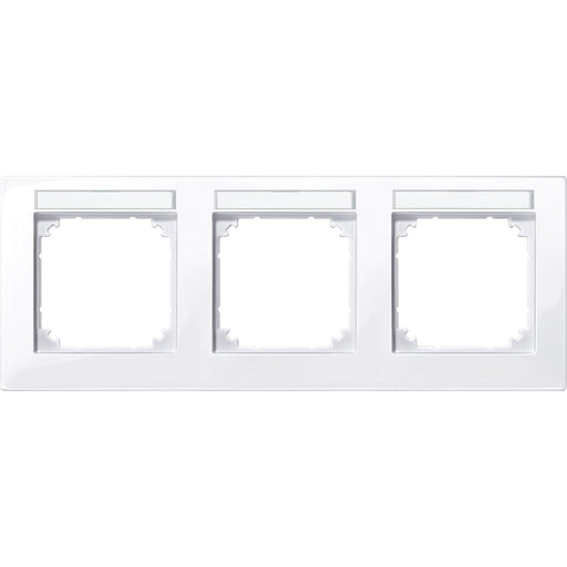 Merten - Abdeckrahmen M-PLAN-Rahmen 3f. 514325 beschriftbar, waager