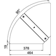 OBO Bettermann - Deckel Bogen für Kabeltragsystem Deckel für Bogen RBD W 400 DD winkelverst. B100mm