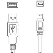 Leuze - Konfektioniertes Sensor-Aktor-Kabel Serviceleitung KB USB A - USB miniB − 1 Stück