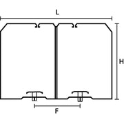 HellermannTyton - Halteklammer für Verdrahtungskanal Drahthalteklammer HTWD-BWR-60X60 L=54,H=55,B=20mm − 20 Stück