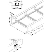 Niedax - Kabelleiter GFK-Kabelleiter ULV 150.300/3 150x300x3000mm − 3 Meter