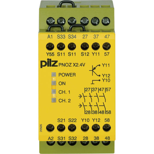 Pilz - Gerät zur Überwachung von sicherheitsgerichteten Stromkreisen Not-Aus-Schaltgerät PNOZ X2.4V #774517 1/24VDC 4n/o 1so fix