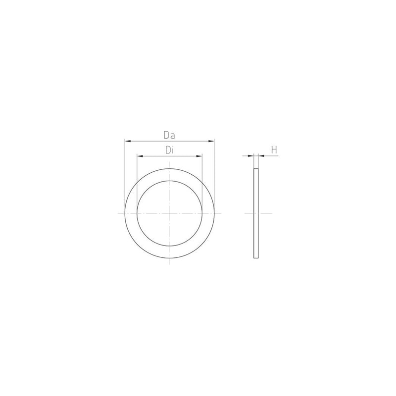 Jacob - Dichtring, flach Anschlussgewinde-Dichtring 3M16-CD/1.5 M16 Grün − 100 Stück