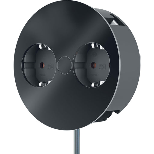 Bachmann - Mehrfachsteckdose Steckdoseneinheit TWIST sw 931.100 2xSchutzk