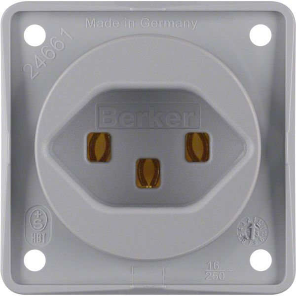 Berker - Steckdose gr/matt 962592506 Schweiz Typ23