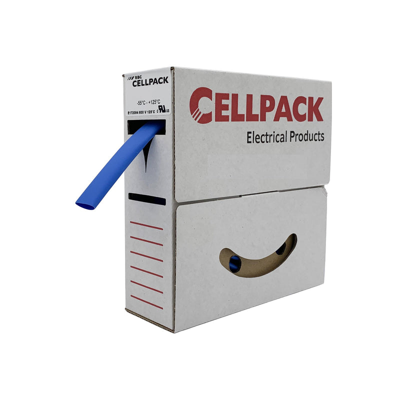 Cellpack - Schrumpfschlauch SB/24-8/blau/4m in Abrollbox 4m