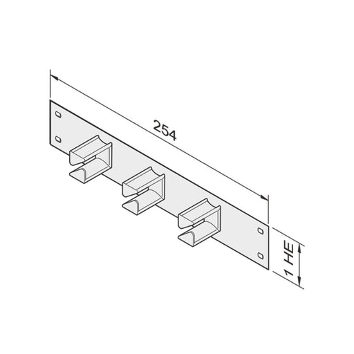 Schroff - Frontplatte (Schaltschrank) Kabelführungspanel 20118715 1HE 10"