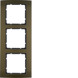 Berker - Abdeckrahmen Rahmen br/anth 10133001 3fach