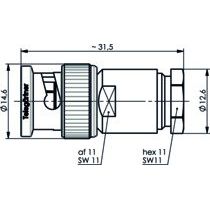 Telegärtner - Koax-Steckverbinder BNC-Kabelstecker 100023343