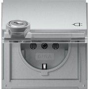 Gira - Steckdose KD TX-44 446765 Alu Schloss sortiert