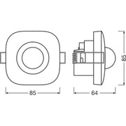 Ledvance - Lichtregelsystemkomponente VIVARES Sensor VIVARES ZB O SENS