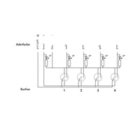 WAGO - Passiver Sensor-/Aktor-Verteiler (mit Leitung) M12-Sensor-/-Aktorbox 757-244/000-005