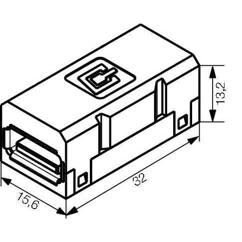 Weidmüller - Modularer Steckverbinder USB-Kupplung IE-BI-USB-A − 10 Stück