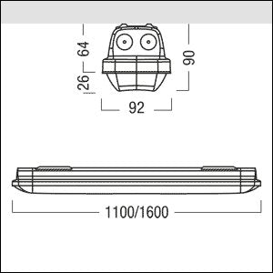 Zumtobel Group - Decken - /Wandleuchte LED - Feuchtraumleuchte AMP L BAS  #42947468 840