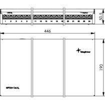 Telegärtner - Patchpanel Kupfer PatchPanel MPD24-HS K 100007019 AP Cat.6A rws