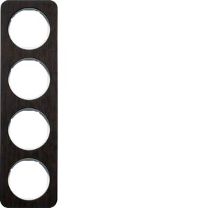 Berker - Abdeckrahmen Rahmen 4-fach 10142359 Eichenholz/plw glanz