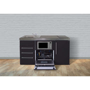 Stengel - Mini-Küche Miniküche Premiumline MPGSMS3SM160KSIKFlBr Schwarz matt