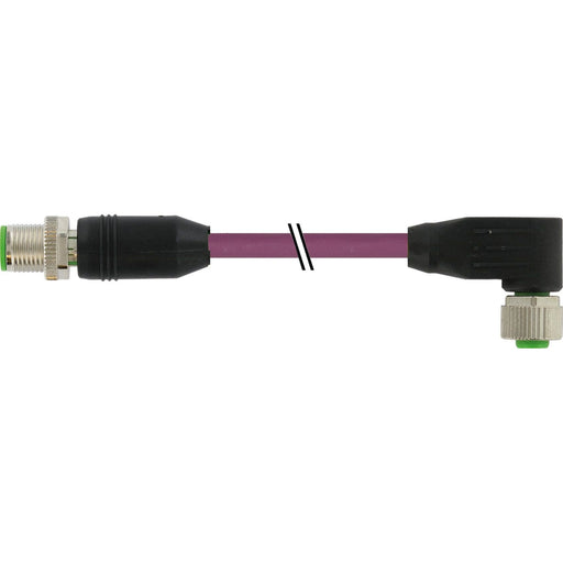 Murrelektronik - Konfektioniertes Sensor-Aktor-Kabel M12 St.ger. M12 Bu.gew. 7000-44011-8401000 violett Profibus 10m