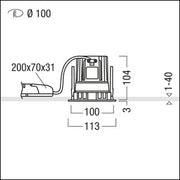 Zumtobel Group - Downlight/Strahler/Flutlicht LED-Downlight PANOS INF #60817215 3000K