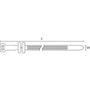 HellermannTyton - Kabelbinder Befestigungsbinder CTF250 PA66 NA 50 355x13mm − 50 Stück