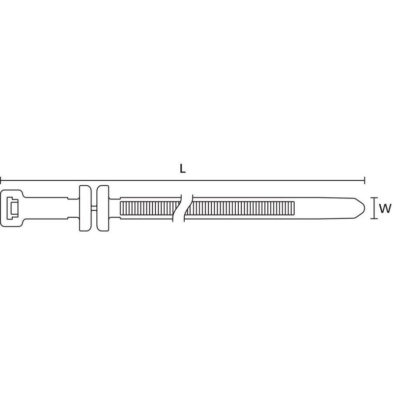 HellermannTyton - Kabelbinder Befestigungsbinder CTF250 PA66 NA 50 355x13mm − 50 Stück