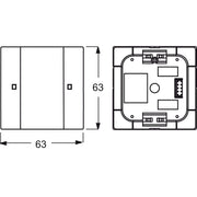 Busch-Jaeger - Bussystem-Tastsensor Bedienelement 1-fach 6125/01-866-500 edelstahl