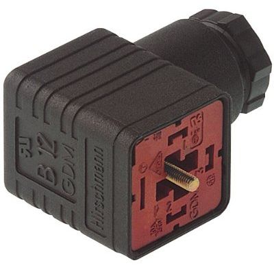 Hirschmann ICON - Rechtecksteckverbinder, Set (Industriesteckverbinder) Rechteck-Steckverbinder GDM 3011 J schwarz Bauform A PG11 UL