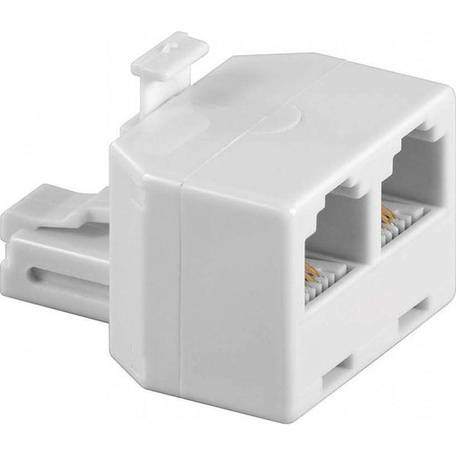 Goobay - Kommunikationstechnik-Adapter ISDN T-Adapter RJ11 93050 RJ11 1xSt-2xBu − 10 Stück