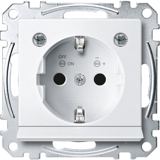 Merten - Steckdose SCHUKO-Steckdose pws MEG2304-0419 Lichtausl.LED-Bel