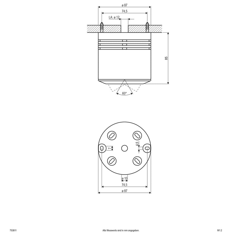 EVN Lichttechnik - Downlight/Strahler/Flutlicht HV AB-Leuchte 753 811 chr 50W 230V GU10