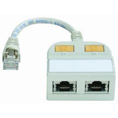 Telegärtner - Kommunikationstechnik-Adapter Modular-T-Adapter 100023150 2x10/100BT/geschirmt